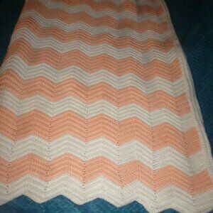 A simply beautiful crocheted baby  blanket- throw/ONE OF A KIND
